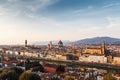 FLORENCE, ITALY Ã¢â¬â FEBRUARY 20, 2019: view of the historic part of Florence from the side of the villa by Michelangelo